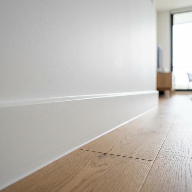 Professional acrylic caulking of skirting boards, cornices and architraves, Sydney