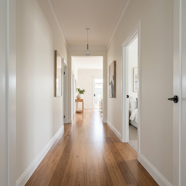 Skirting board and cornice caulking with clean paint-ready lines, Sydney